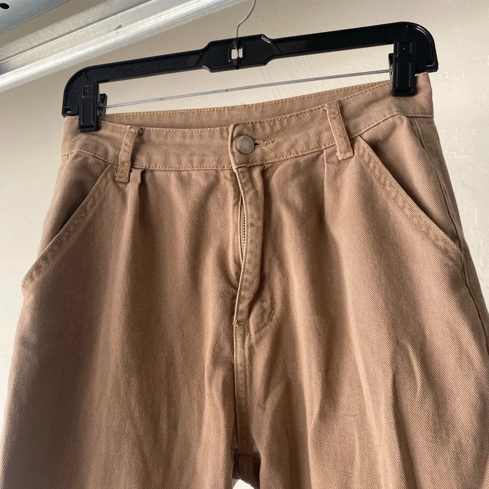 SHEIN tan cargo denim jeans pants - Image 3