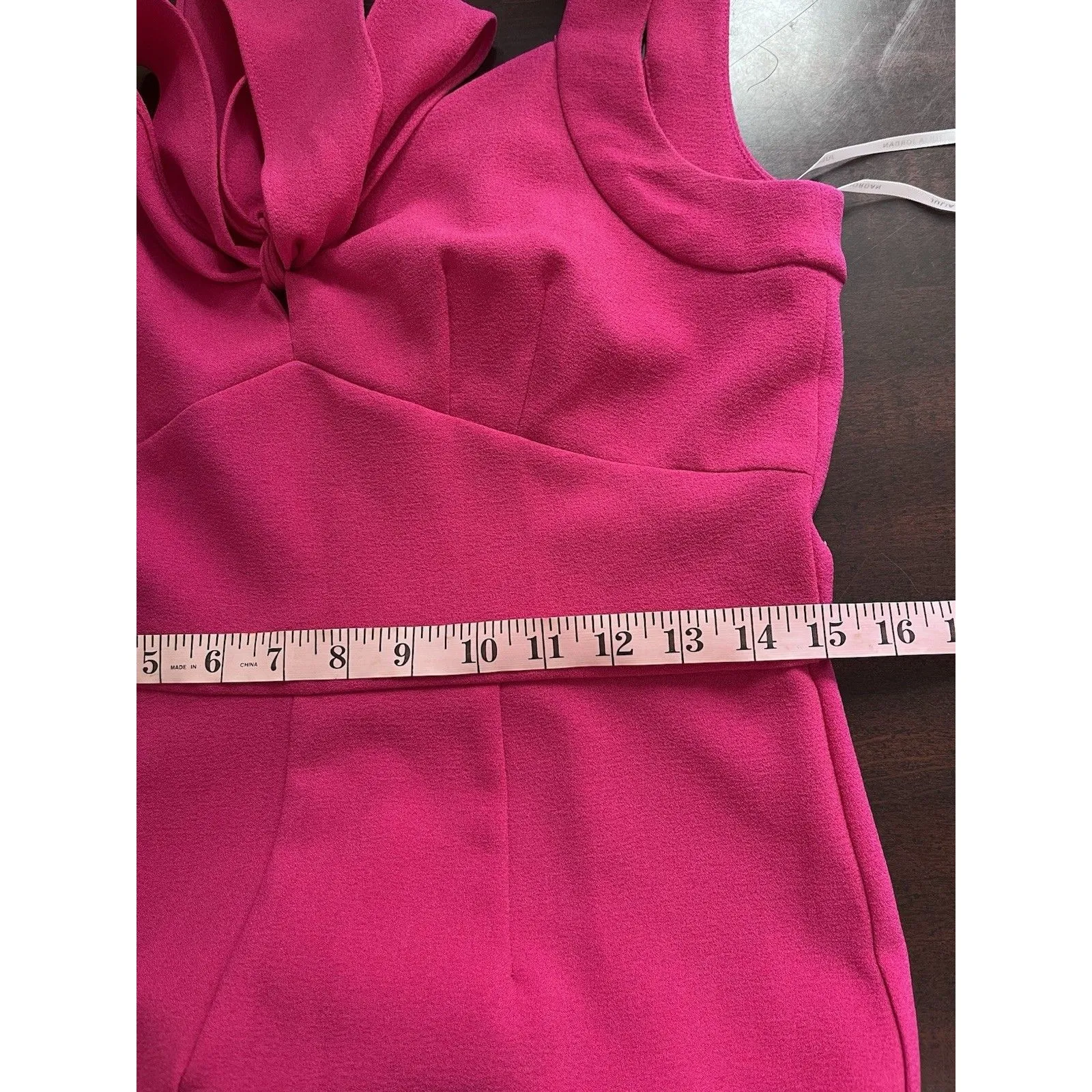 Julia Jordan Pink Bow Jumpsuit Size 6 - Image 6