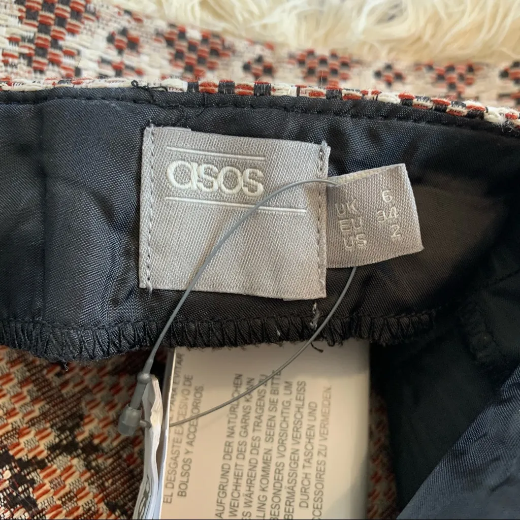 ASOS Pocket Tassel Fringe High Waist Shorts NWT Size 2 - Image 6