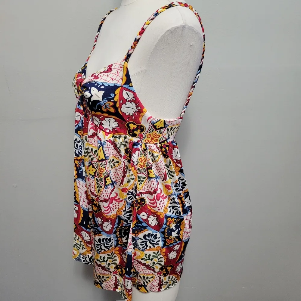 Anthro Nieves Lavi patterned babydoll tunic tank size 6 - Image 5