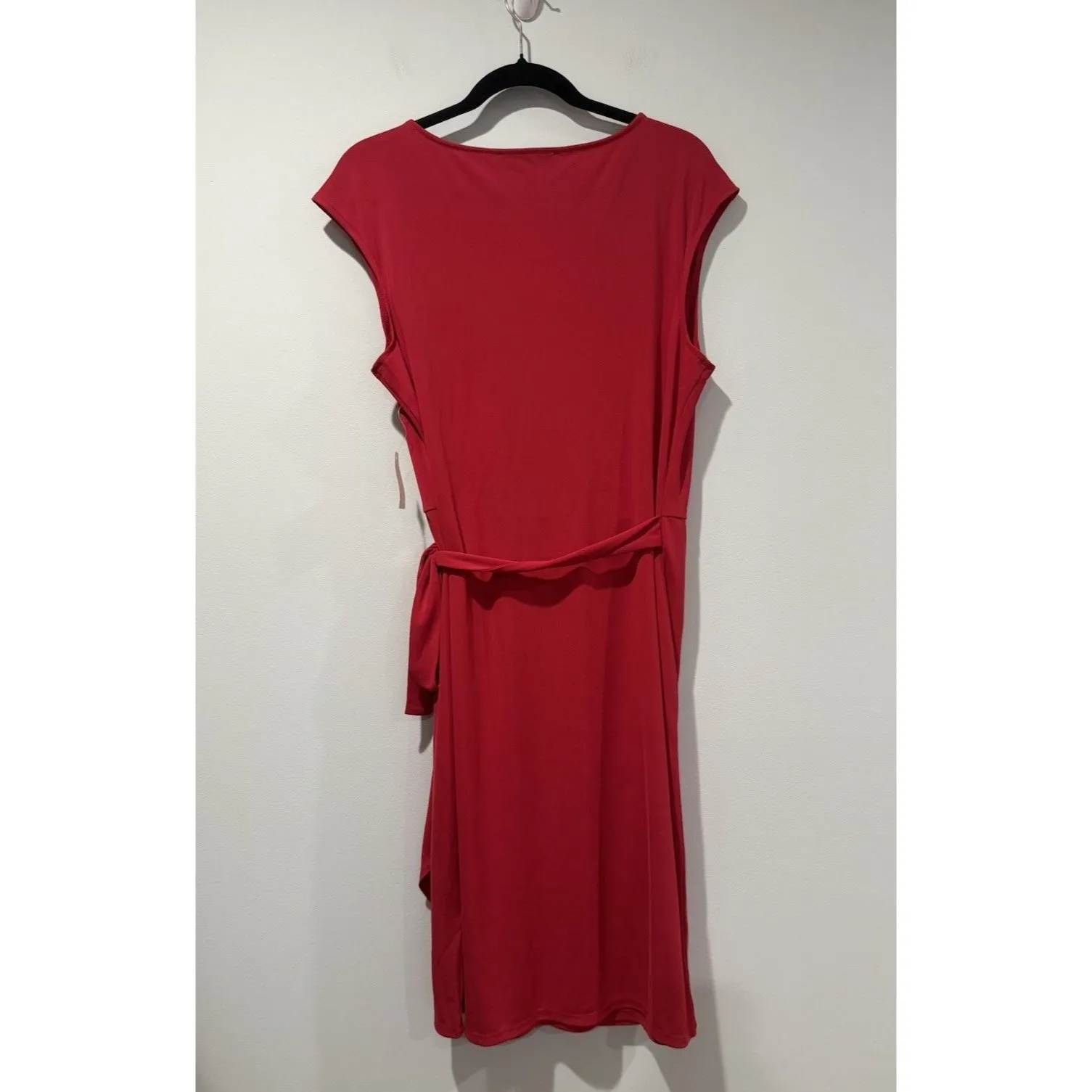NEW Amazon Essentials Midi Dress Women Large Red Workwear Party Going Out Travel - Image 2