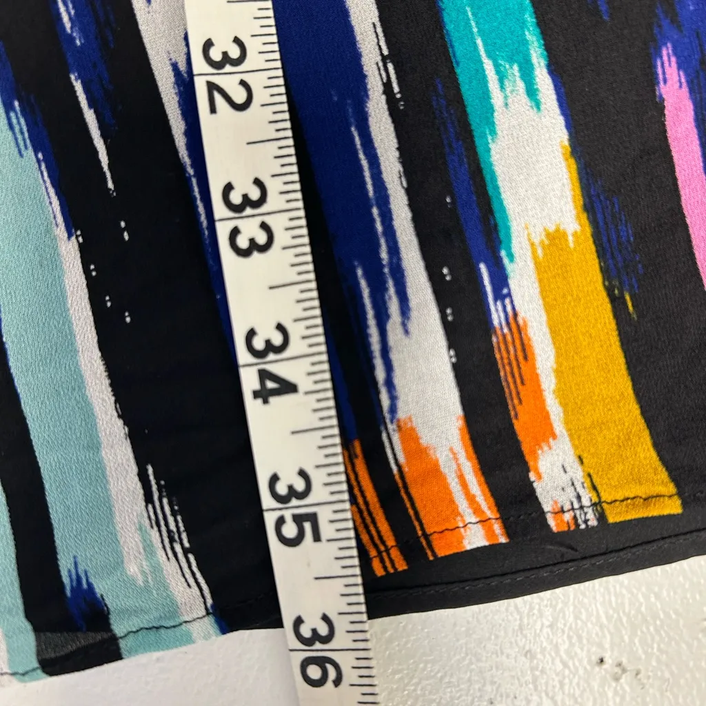 Colorful Patterned Mini Dress Black Size XL - Image 9