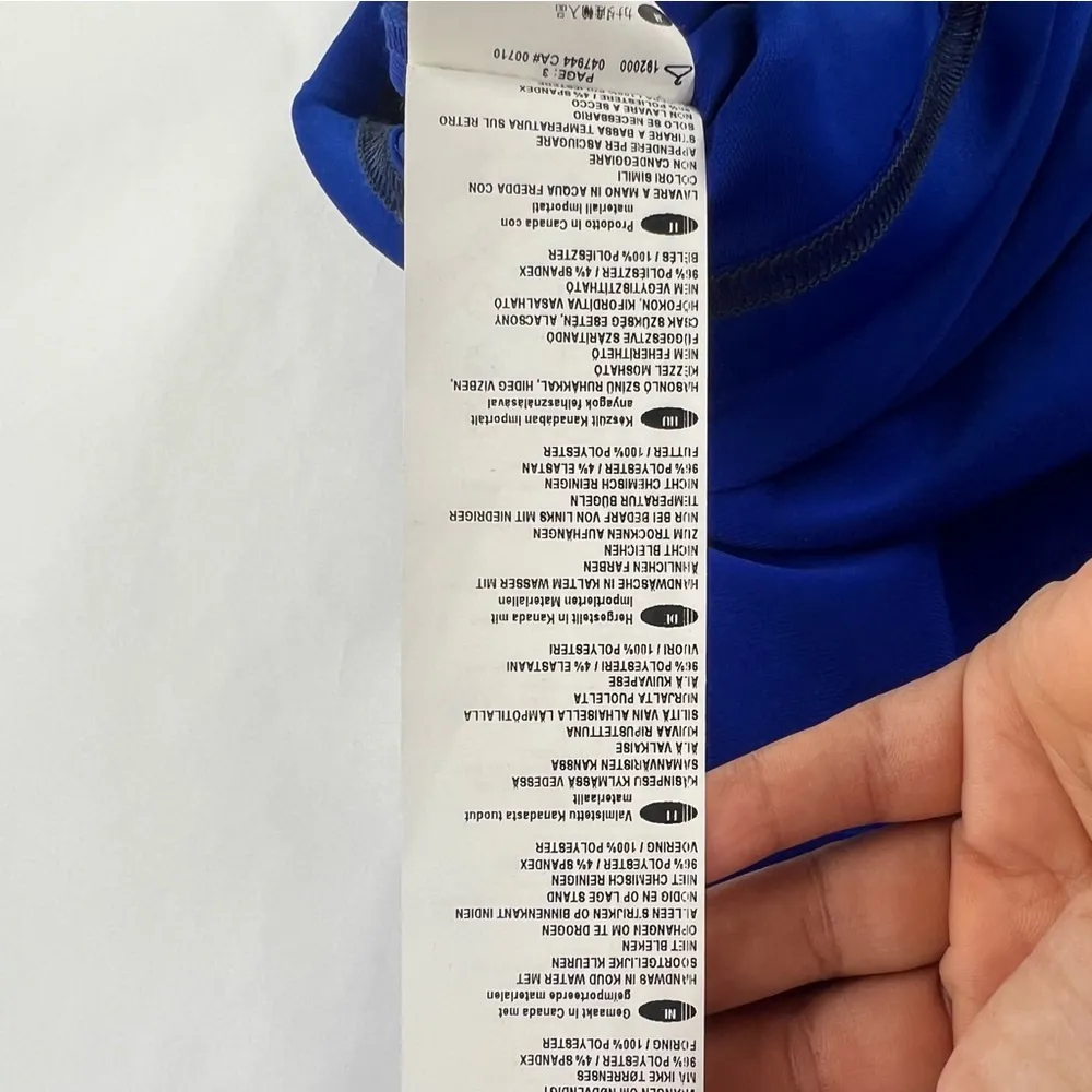 Joseph Ribkoff Colbalt Blue Stretch‎ Ponte Knit Strappy Sleeveless Dress - Image 9