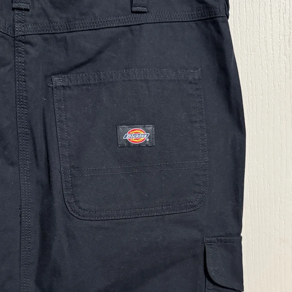 💖 NWT Dickie's Black Duck Canvas Cargo Midi Skirt Sz 29 Utility Workwear - Image 4