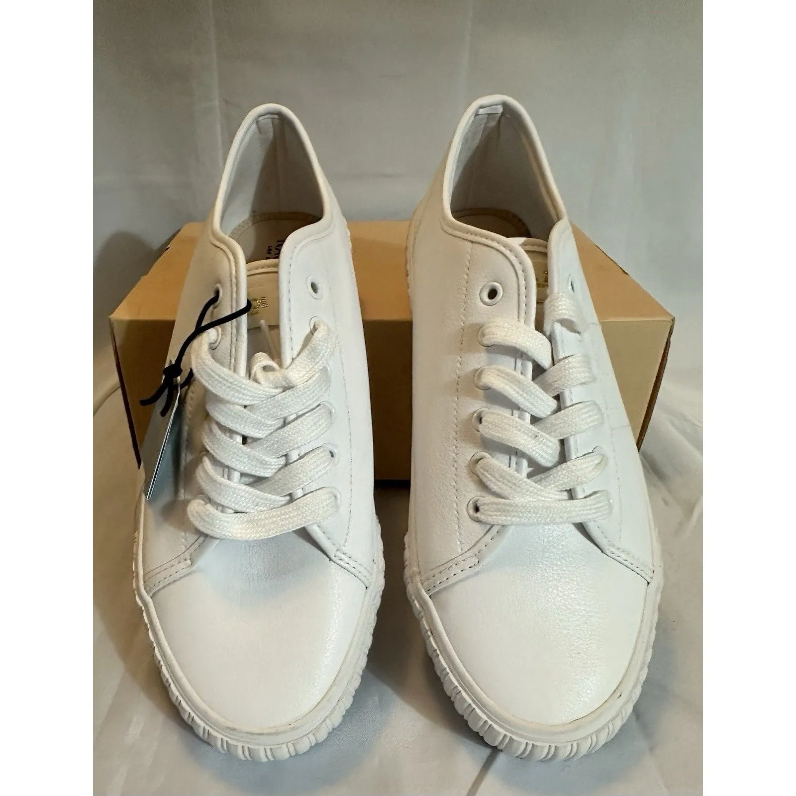 Rachel Zoe Women’s White Leather Court Sneakers Tennis Shoes Size 9.5 NWT - Image 5
