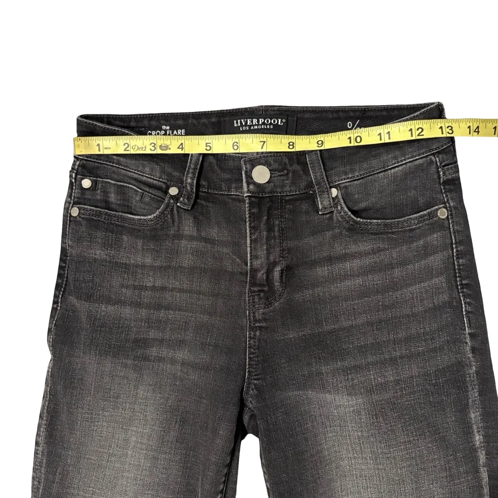 Liverpool Hannah Crop Flare Jeans Washed Black, Sz 0/25 - Image 10