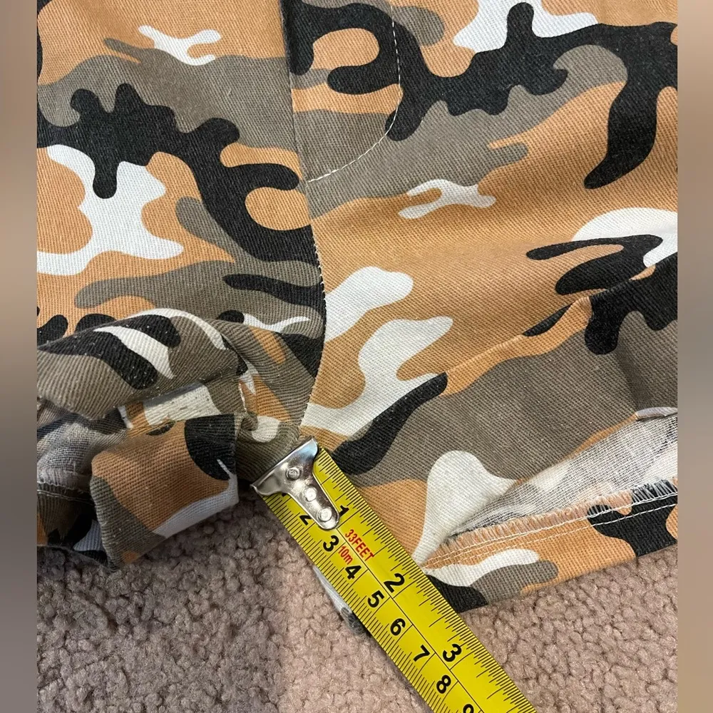 Women's (Teen) korean Y2k Camouflage sleveless Jumpshorts/Romper Yellow - Image 6