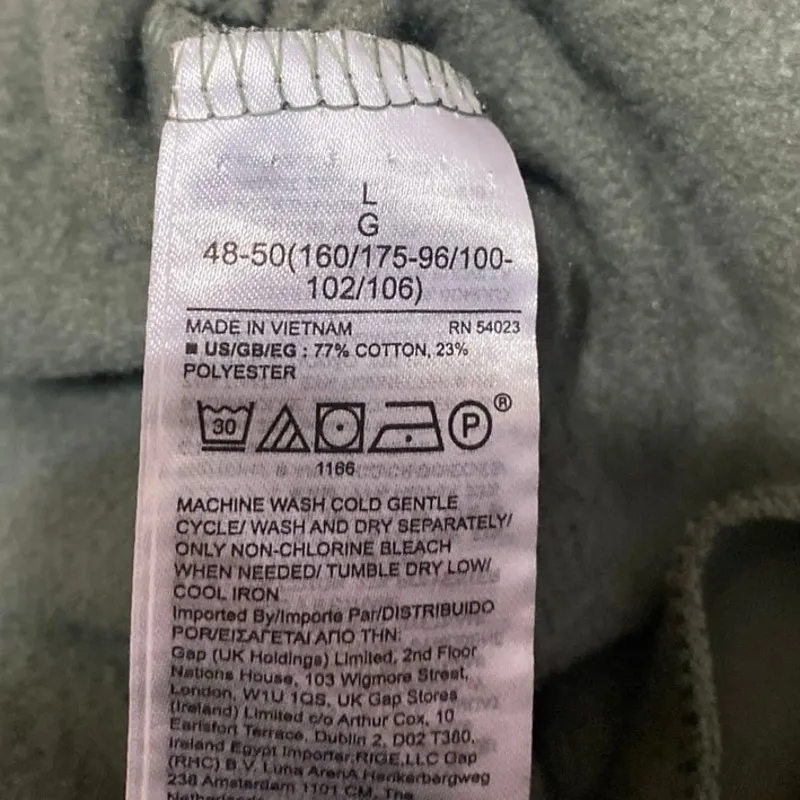 NEW GAP Womens Green Fleece High Waist Straight Wide Leg Lounge Trousers Pants L - Image 5