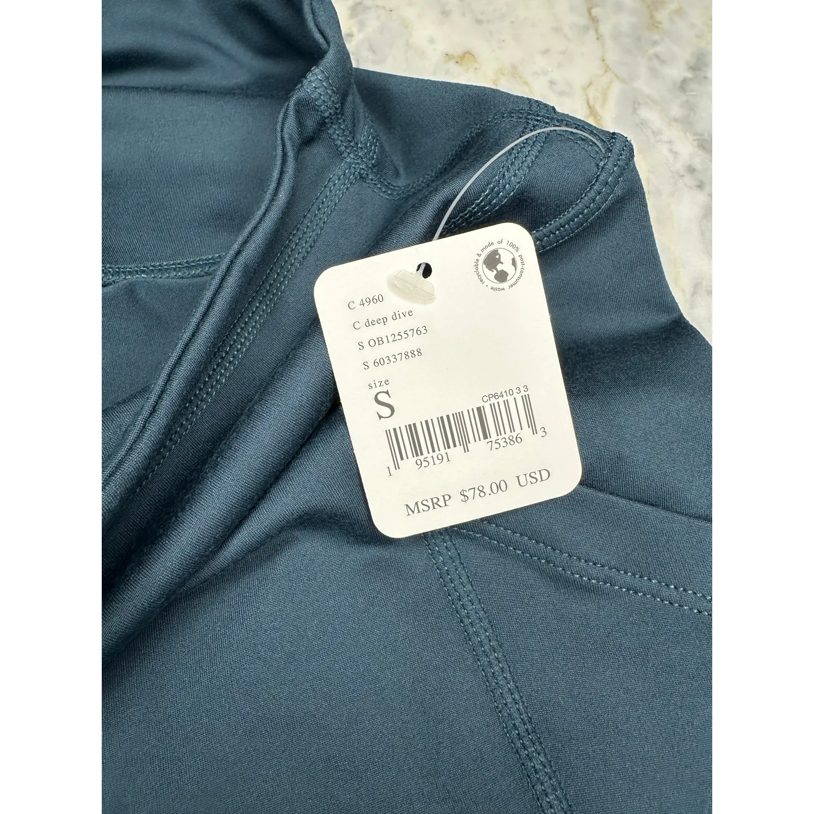 FREE PEOPLE MOVEMENT Blue Capri Crop Athletic Workout Yoga Leggings Size Small - Image 8