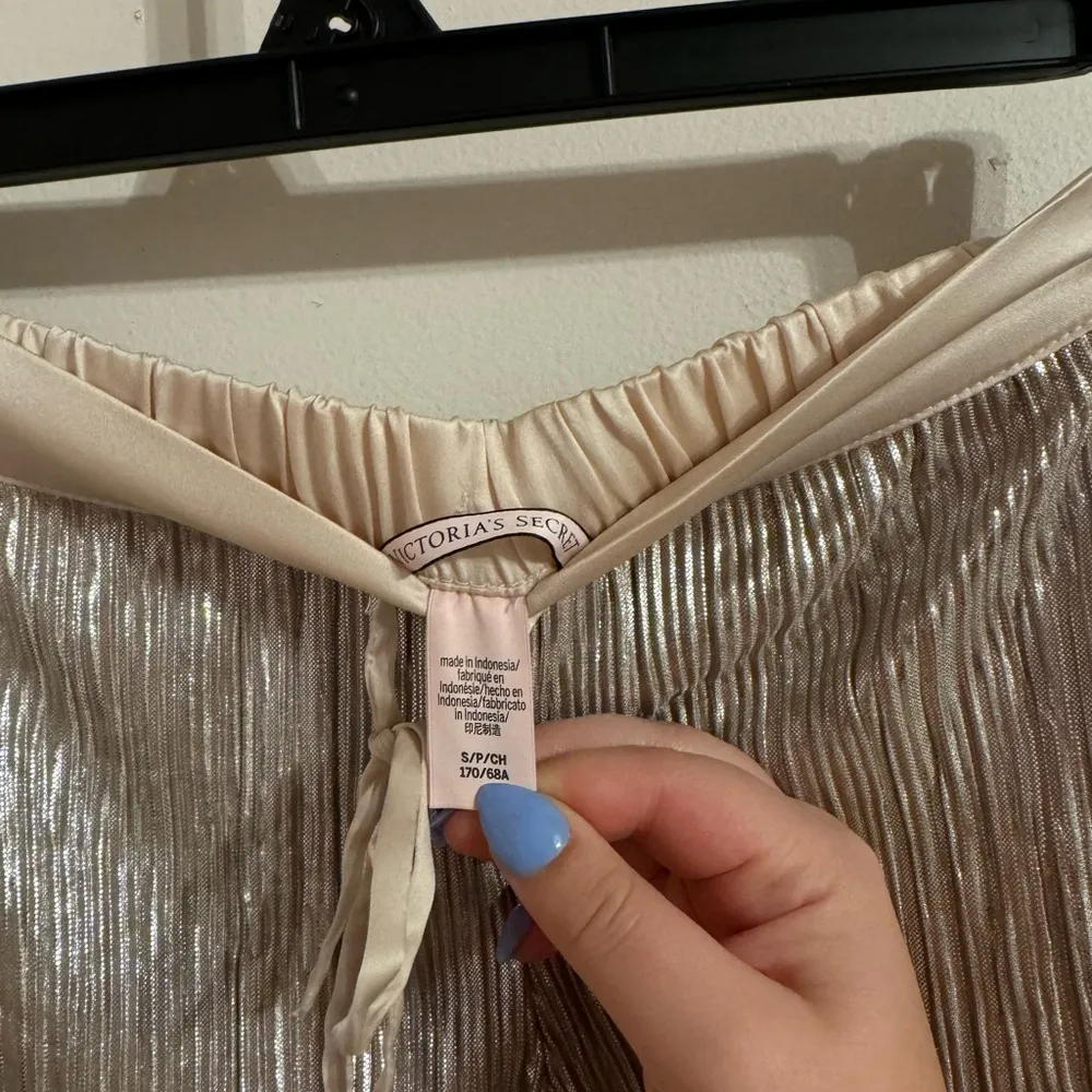 victoria’s secret metallic gold lounge shorts size S - Image 2