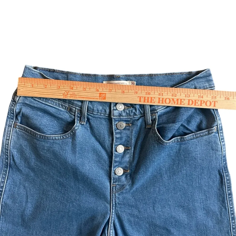 Levi’s Mile High Cropped Wide Leg Jeans Women’s Size 30 High Rise Button-Fly - Image 11