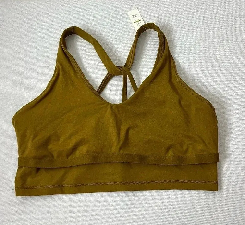 Offline By Aerie Real Me Recharge Least Support Long Line Top Size XL Brown - Image 5