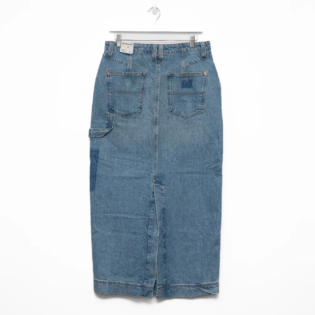 Free People  - Francisco Denim Maxi Skirt - Image 2
