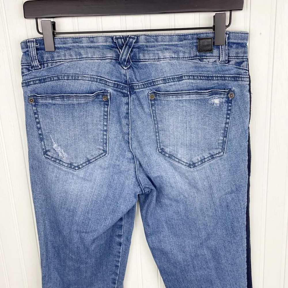 Democracy Flex-ellent Ankle Jeans Side Stripe Distressed Denim Women's Size 4 - Image 6