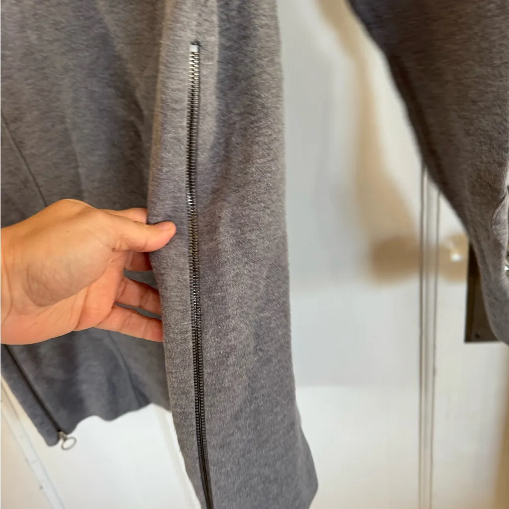 Akris Punto gray cowl neck zipper side pullover size US8 - Image 3