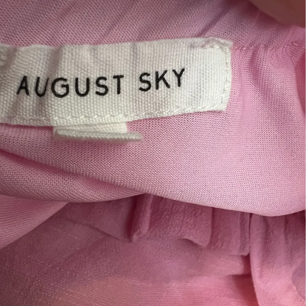 August Sky Medium Pink Sheath Sun Dress w/Ruffles - Image 6