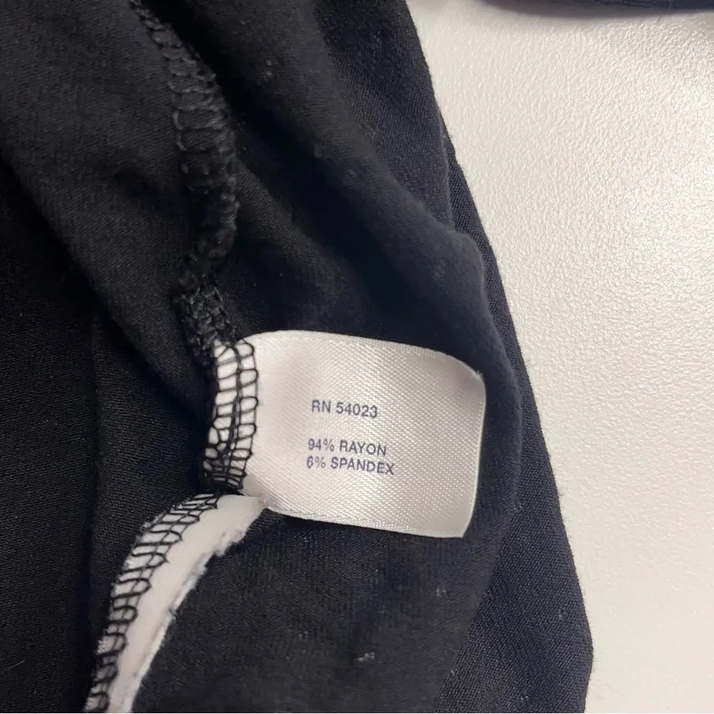 Imperfect Gap black polka dot dress flutter sleeves tie back stretchy vneck 2007 - Image 12