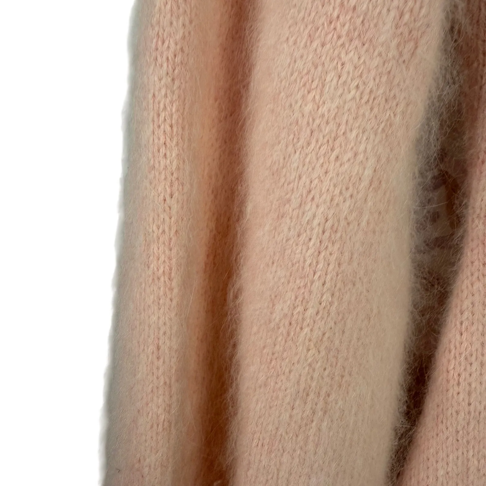 Vtg Kathy Paschalides Knit Wit Angora Knit Sweater Dress Peter Pan Collar Pink Size M - Image 10