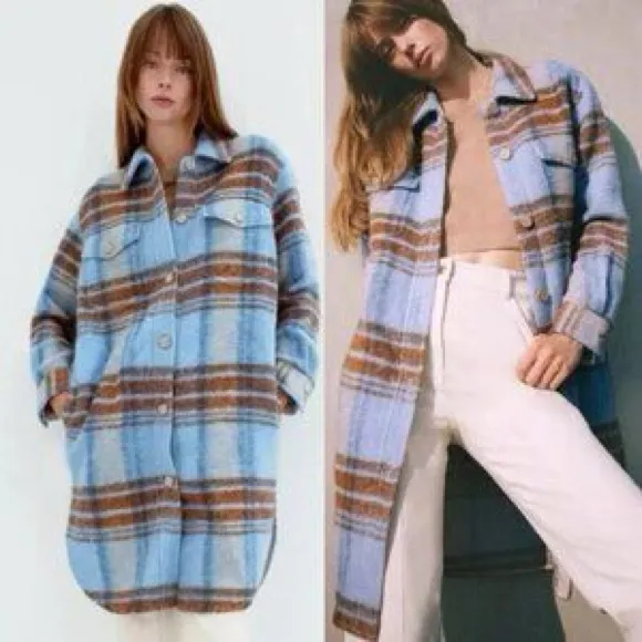 Wilfred Ganna Plaid Oversized Shirt Jacket - Image 2