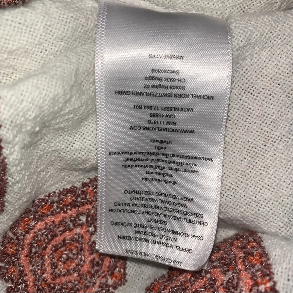 Michael Kors White Embroidered T Shirt Shift Dress size 4 - Image 10