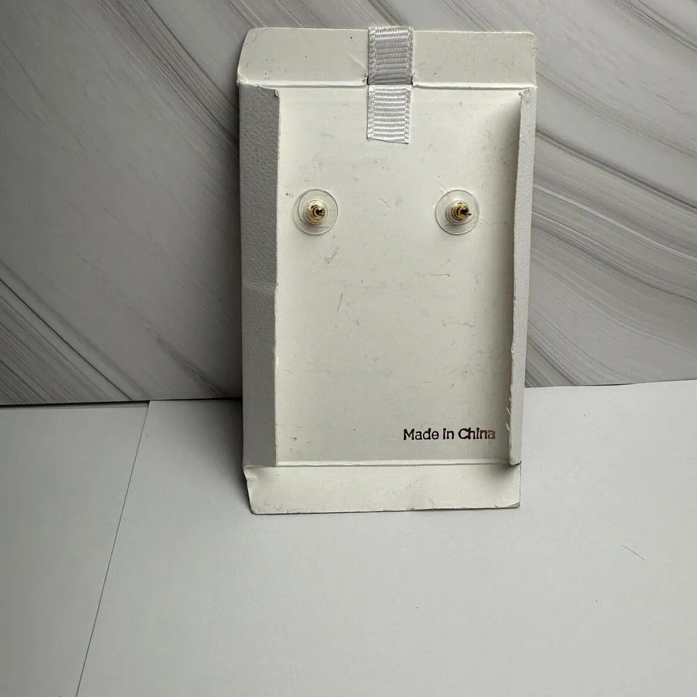 Rush Denis & Charles Rhinestone Faux Pearl MRS For Bride Pierced Dangle Earrings Gold - Image 8