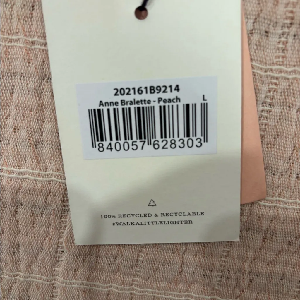 Spell Anne Bralette Peach NWT size‎ large Orange - Image 8