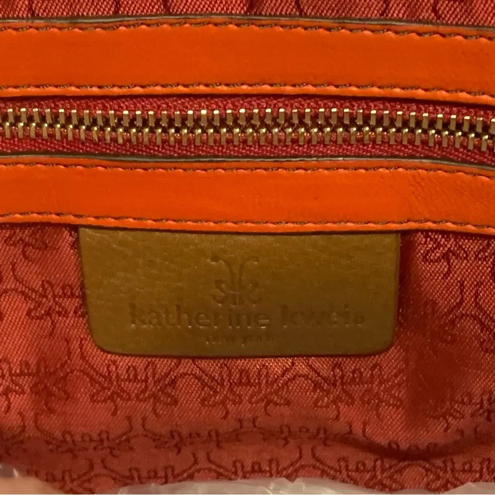 Y2k katherine kwei reptile skin bag Rare spring boho fringe orange blue spring - Image 4