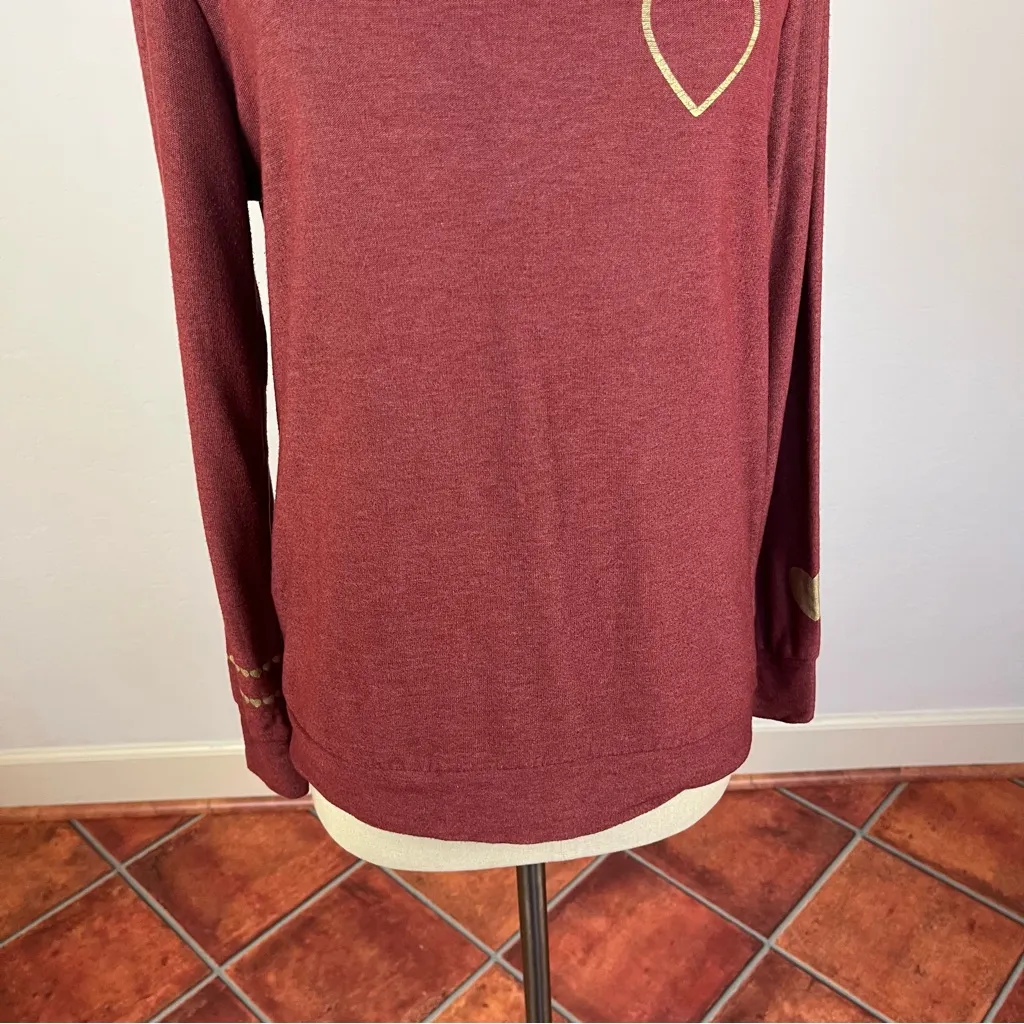 Chaser Heart Gold/Maroon Sweater - Image 5