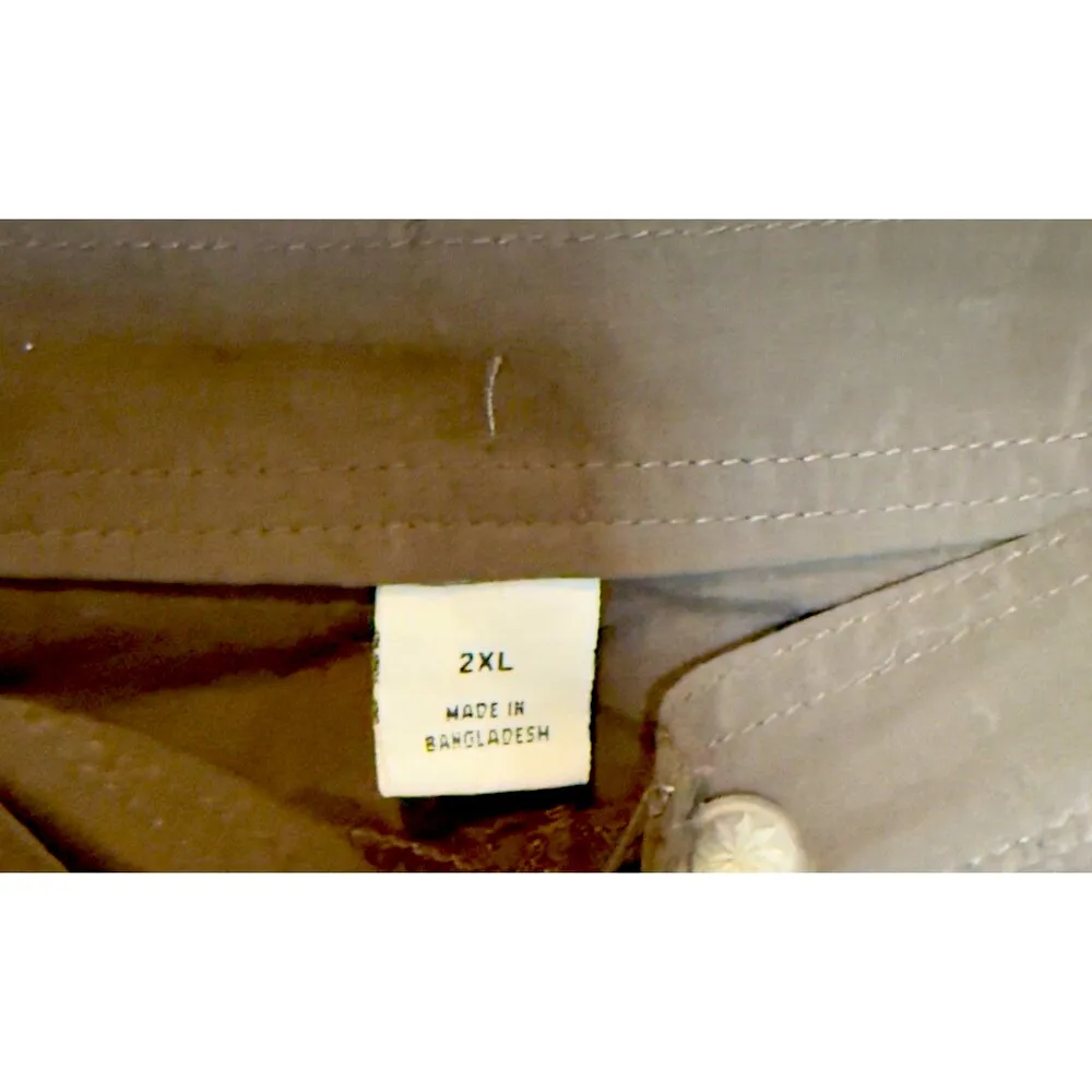 World Wide Sportsman Womens XL Zip Off Roll Up Hiking Pants Brown - Image 3