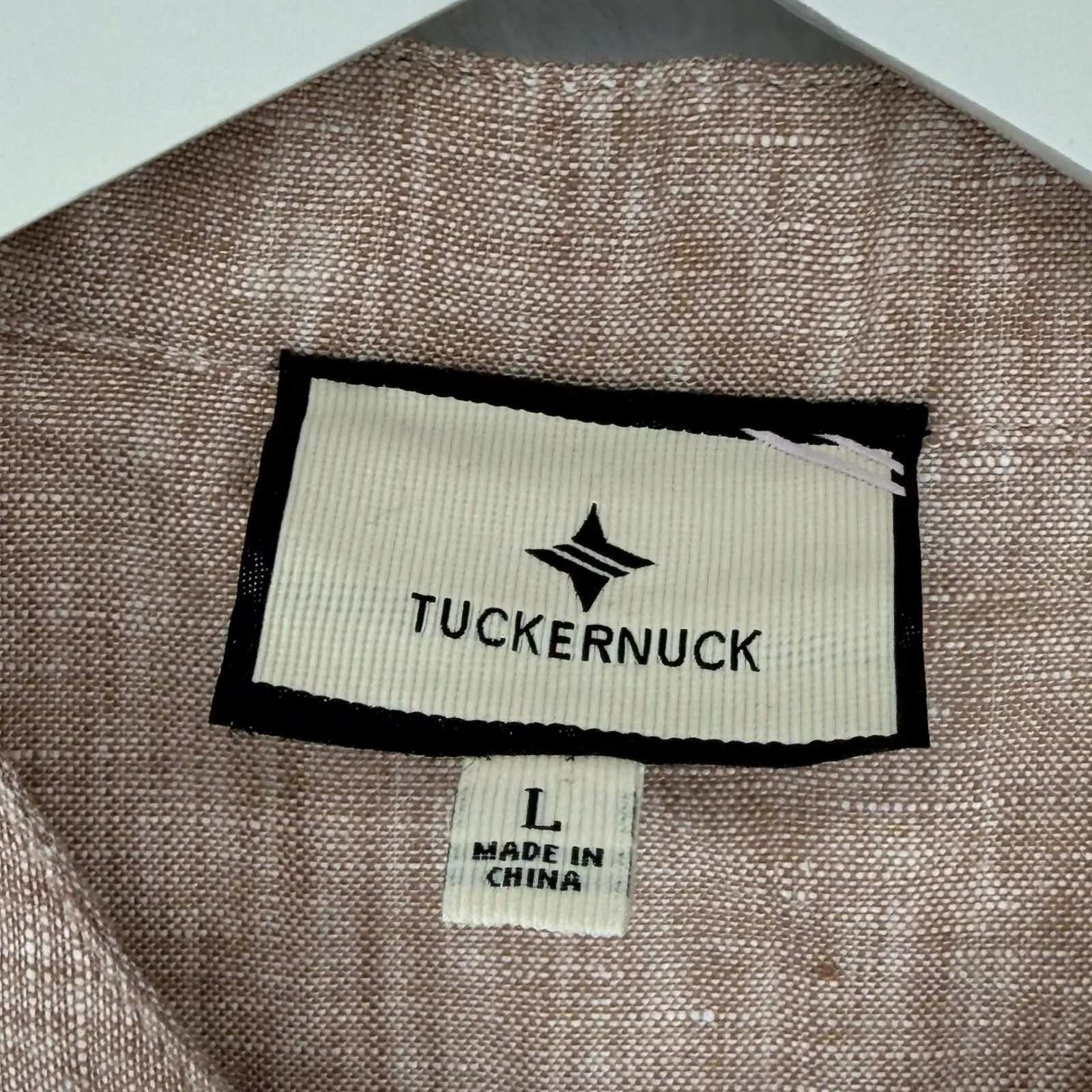 Tuckernuck Flax Lydell Maxi Dress 100% Hemp Long Sleeve Button Front Tan Size L - Image 7