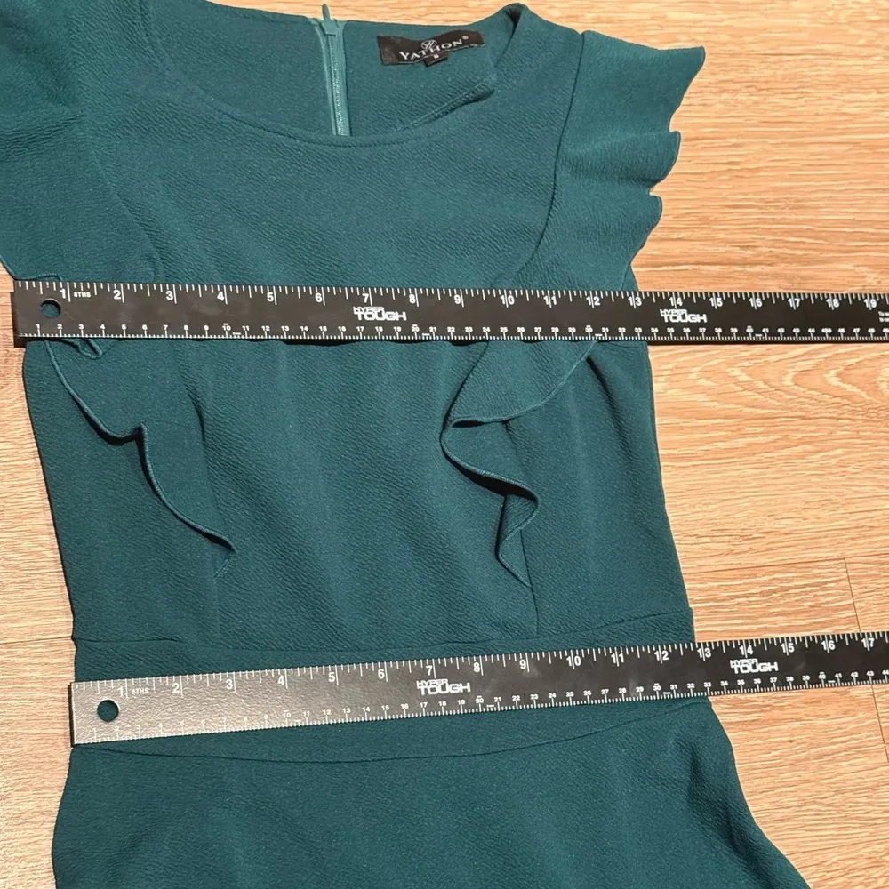 YATHON Women’s Dress Elegant, Swing Casual Cocktail Party Dresses. Size S. Green - Image 7