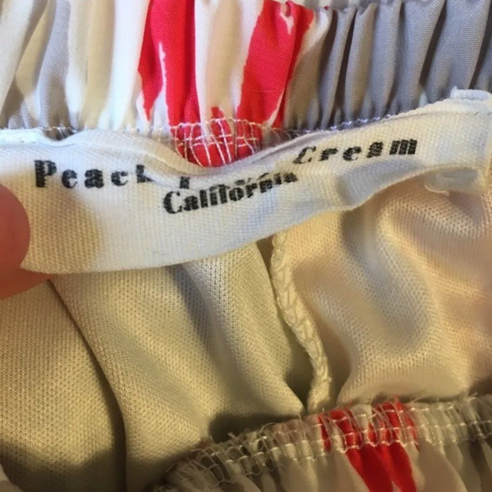 Peach Love cream California small flowy pants - Image 3