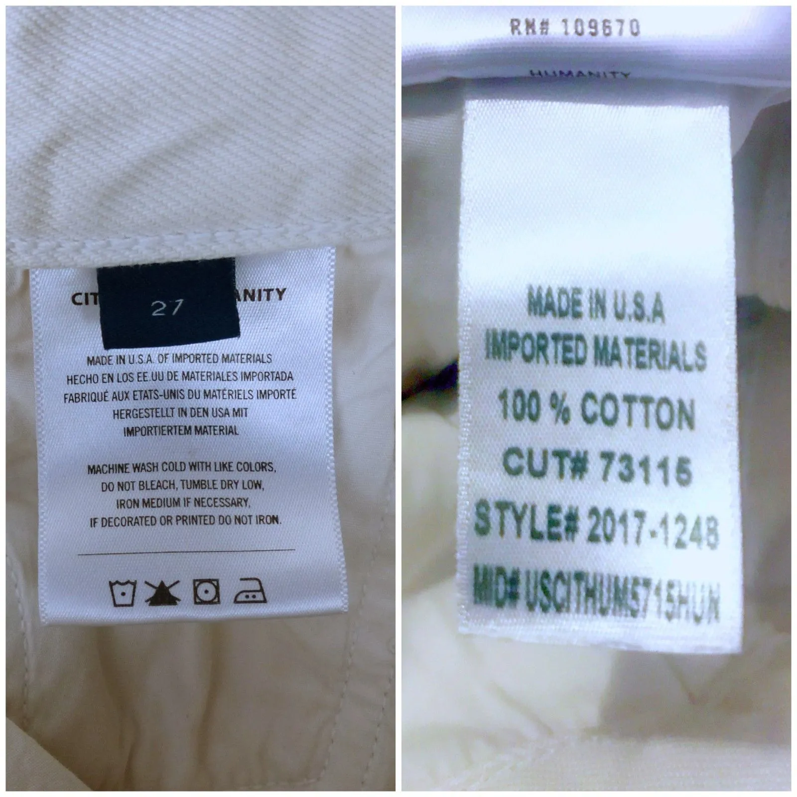 Citizens of Humanity Jeans Womens 27 Gaucho Wide Leg Barrel Ecru Marzipan Wash - Image 15