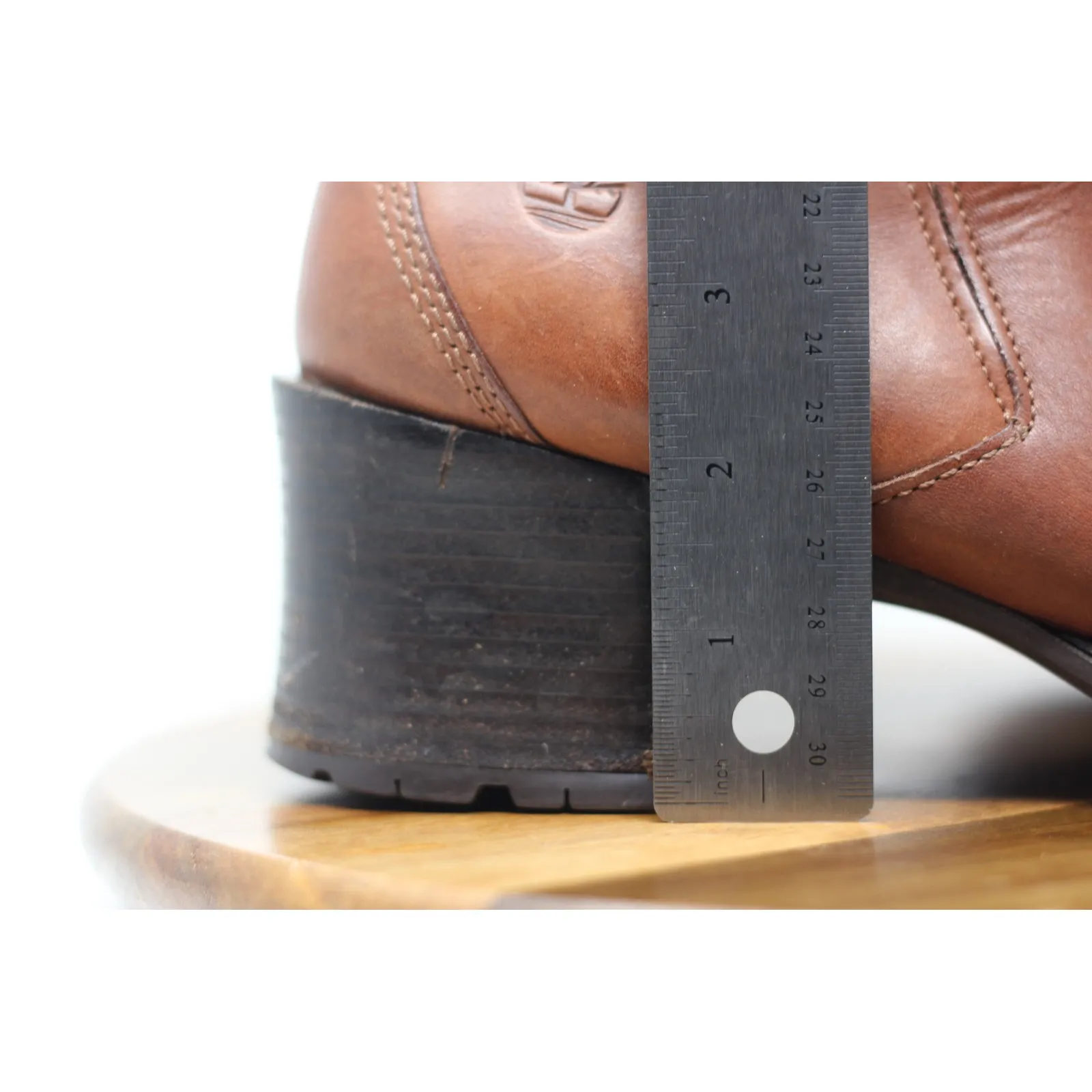 Timberland Alyse Leather Ankle Boots Block Heel‎ Brown Casual Classic Size 10M - Image 12