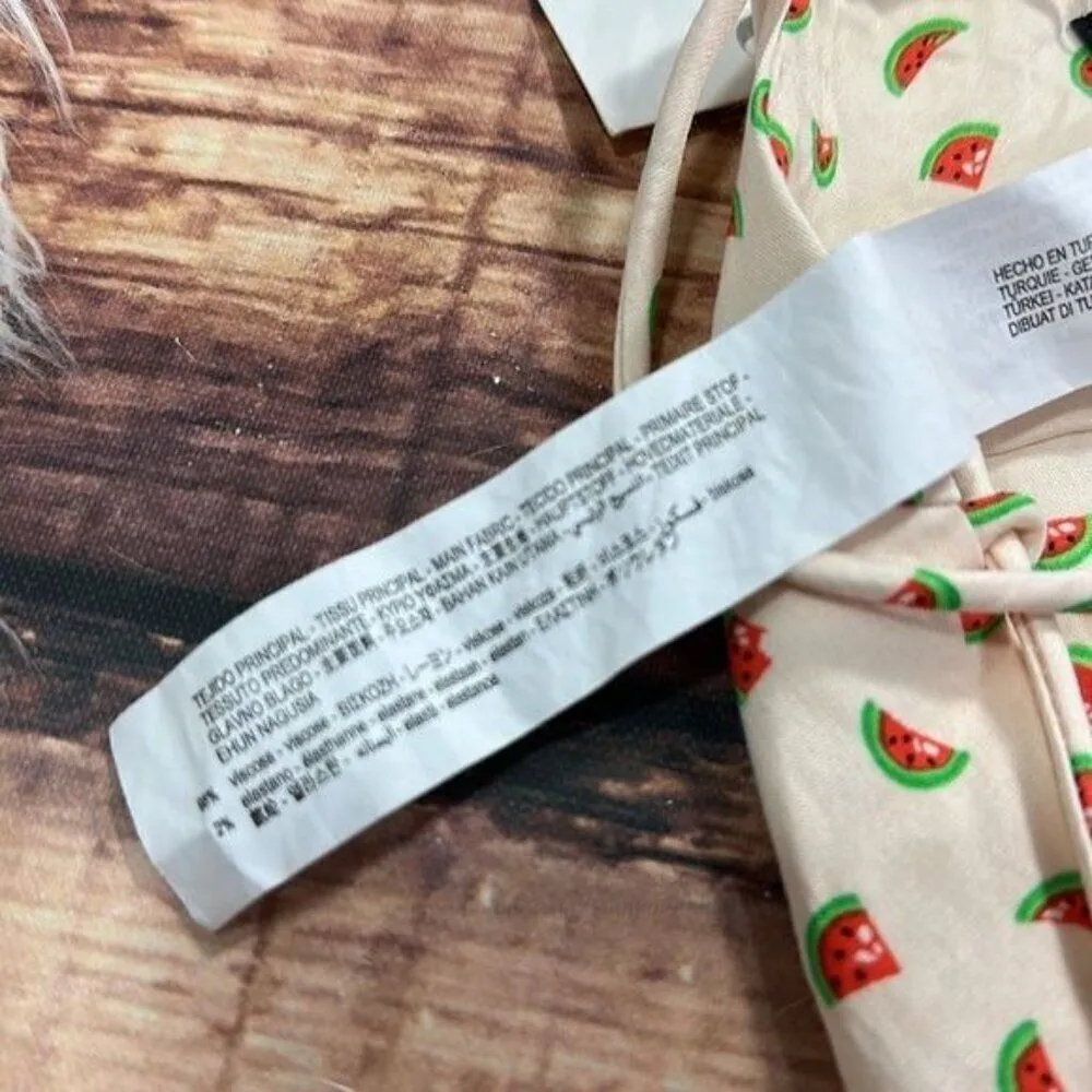 Zara Watermelon Strappy Open Back Crop Top Shirt - Image 6