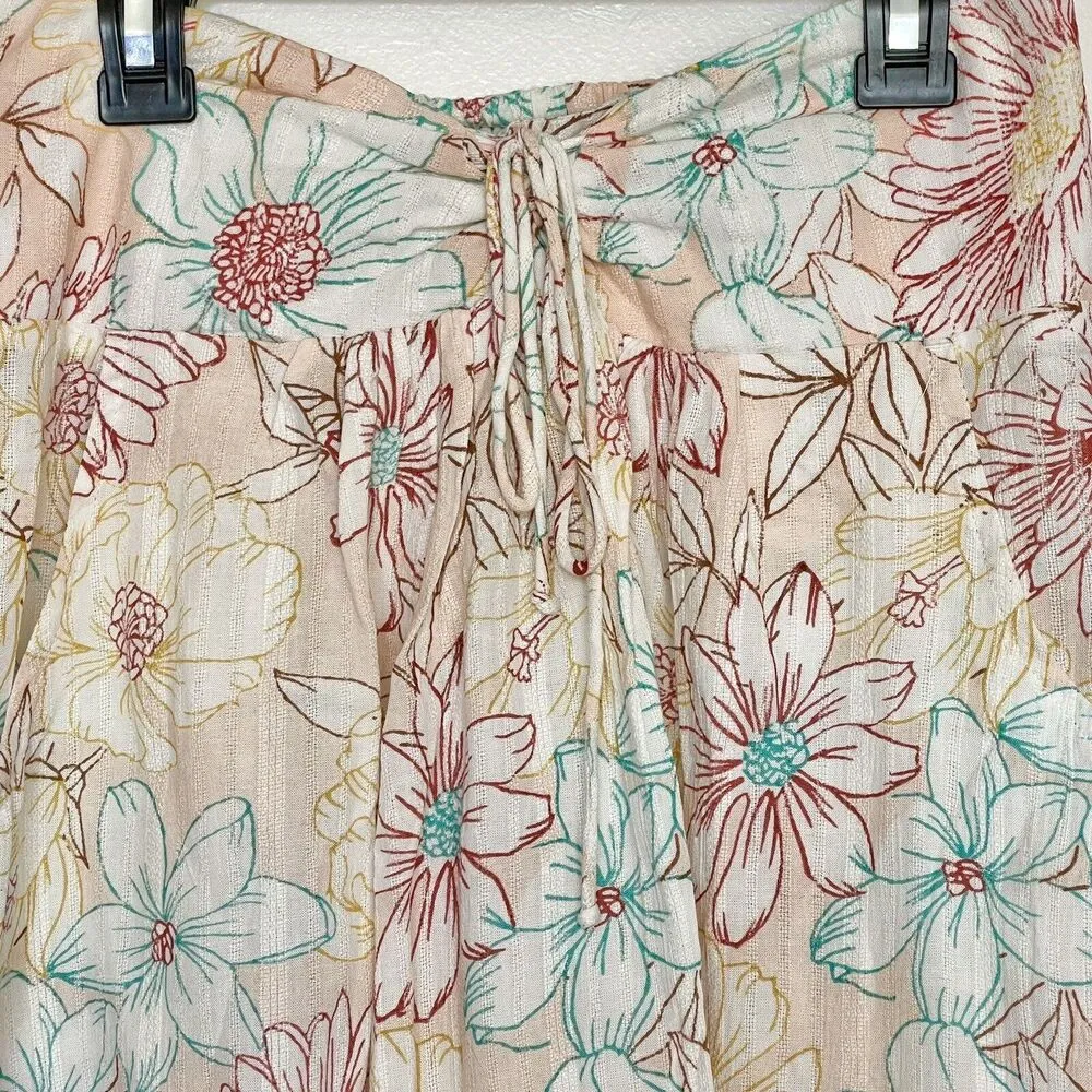 Ripcurl Womens Skirt Sz Small Floral Tied Beach Coastal Cow girl Coconut Girl - Image 8