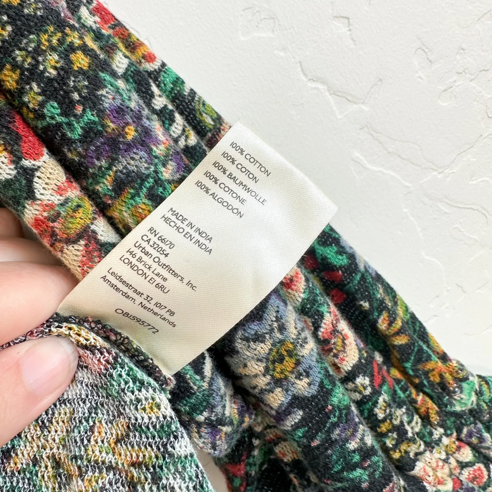 Free People | Rudi Ruffle 100% Cotton Floral Long Sleeve Peplum Top Night Garden - Image 7