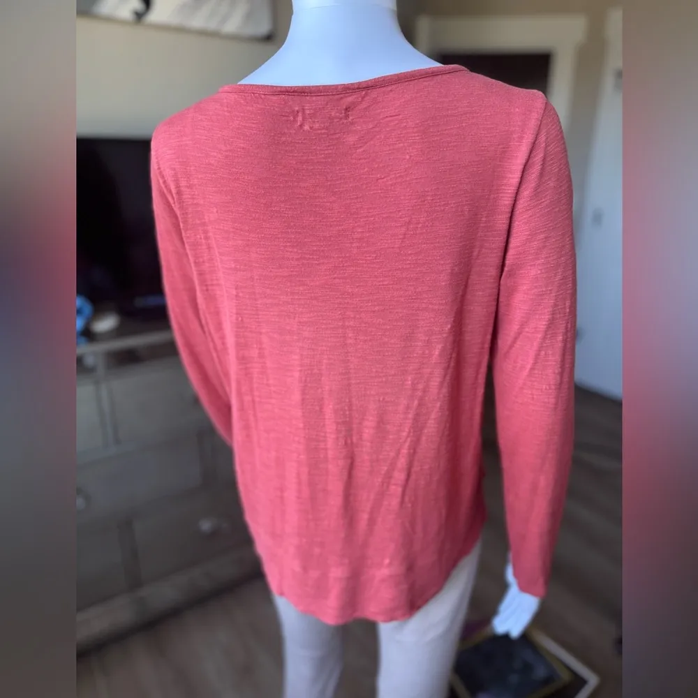 Madewell Lightweight Muted Coral Longsleeve - Image 4