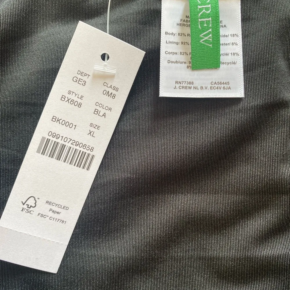 J. Crew Black 90s High Leg Bikini Bottom Women’s Size XL NEW Swimsuit - Image 5