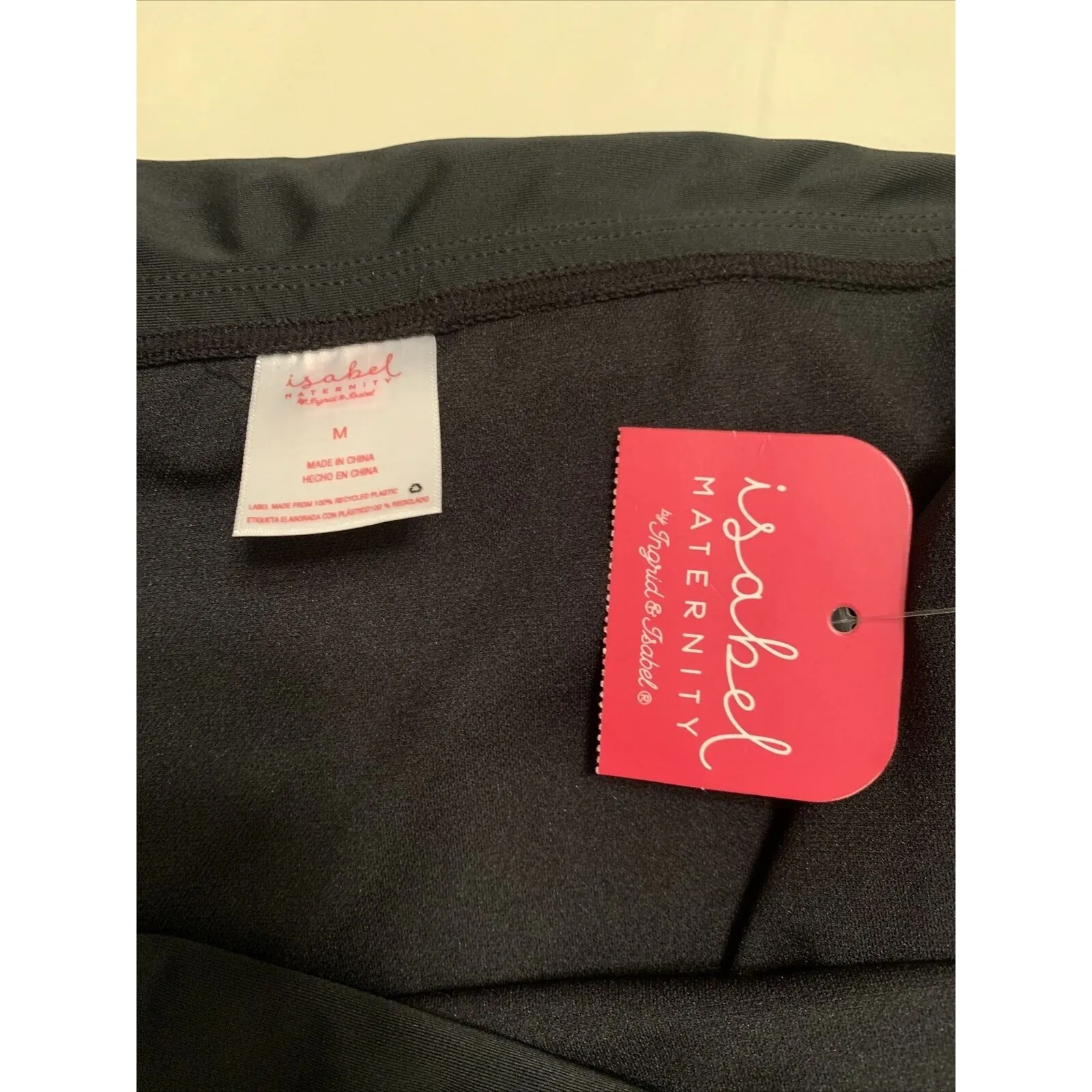 Maternity Foldover Swim Brief Isabel Maternity by Ingrid & Isabel Black Sz M Size M - Image 2