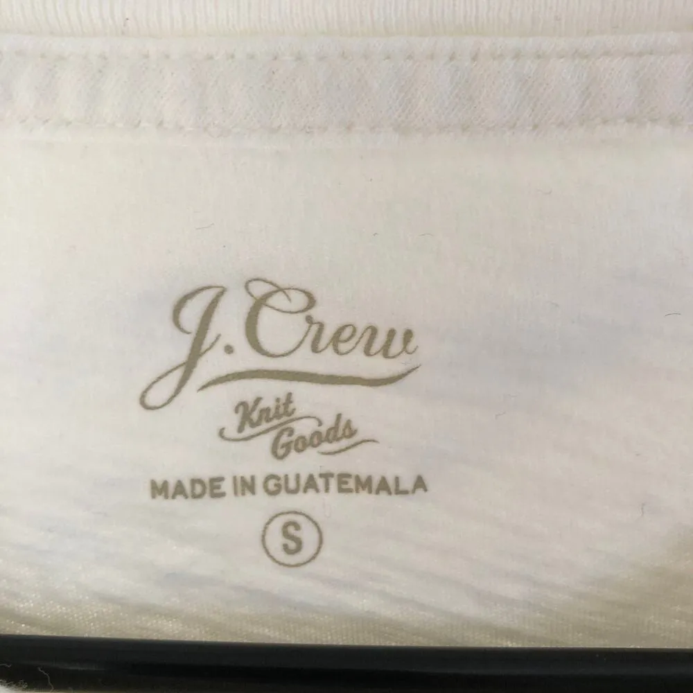 J.Crew EUC Women's Vintage Cotton Crewneck T-shirt w/Tonal Flowers - Image 4