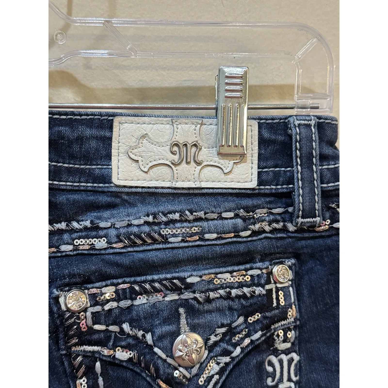 Miss Me Jeans 27 Boot Low rise Embellished Rhinestone Western‎ Rockabilly - Image 5