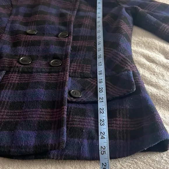 Pendleton plaid pea coat size small - Image 7