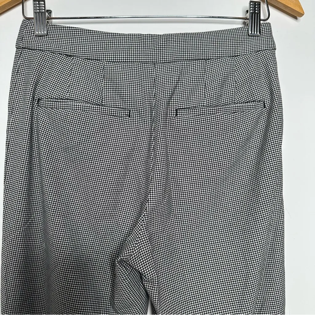 Aritzia Babaton Atelier Houndstooth Straight Leg Slit Hem Dress Pants Size 4 - Image 9