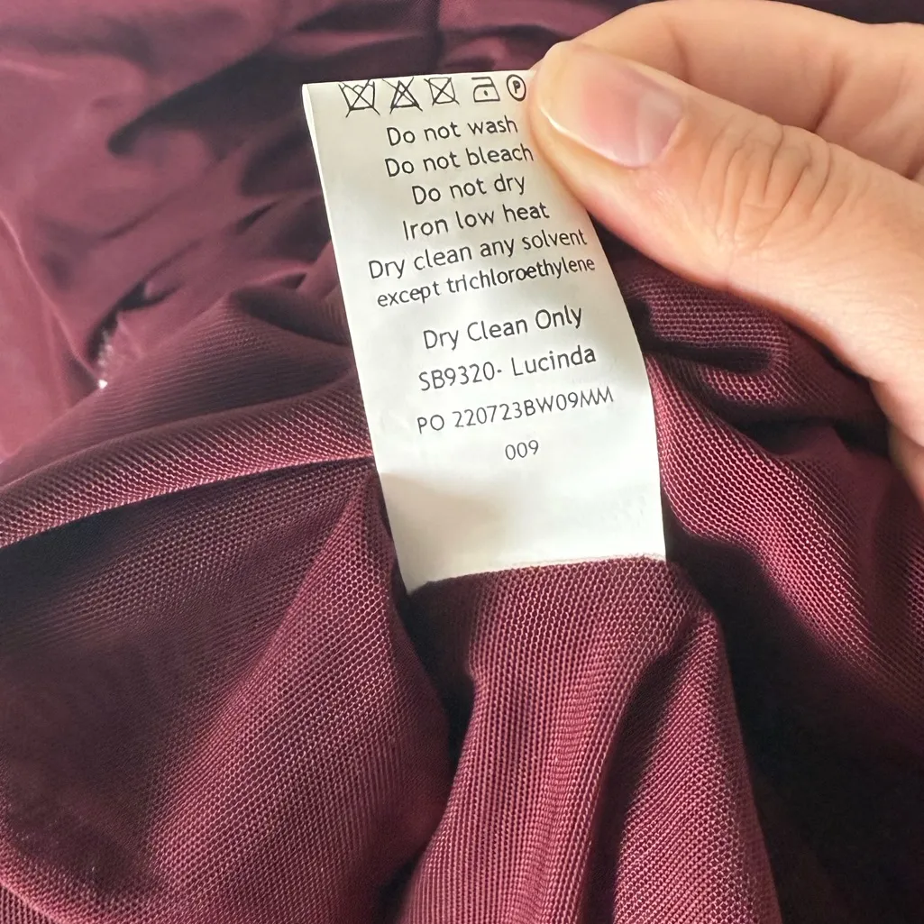 House of CB Lucinda Sheer Long Sleeve Cut Out Bodycon Mini Dress in Mulberry  XS - Image 10