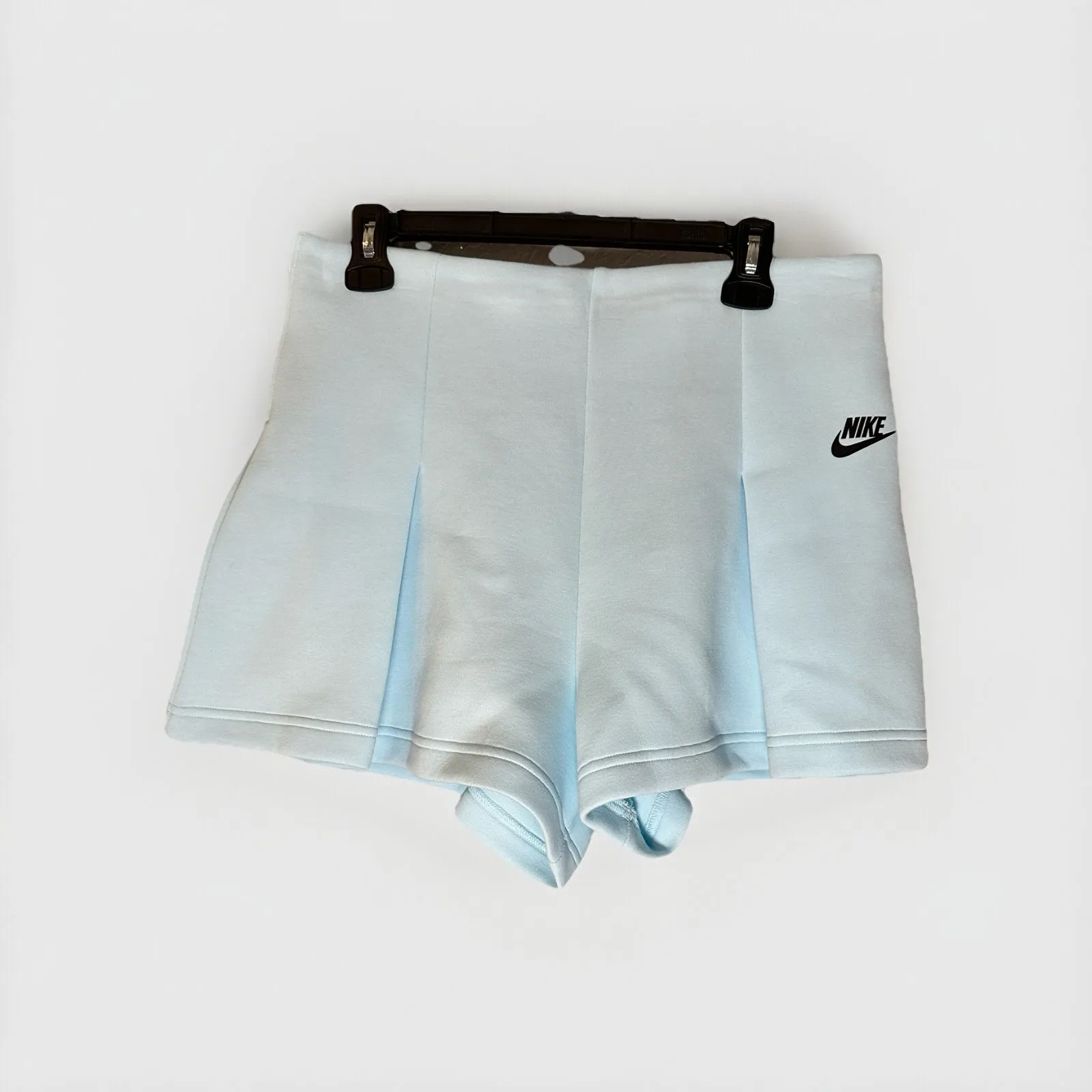 Nike High Rise 3" Shorts L Light Blue Pleated Tenniscore‎ Y2K Athleisure NWT - Image 4