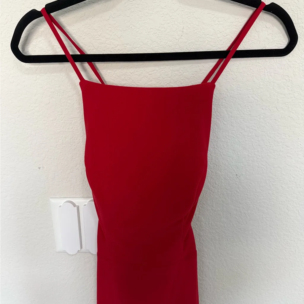 Alyce Paris 4002 Red Halter Corset Short Dress Sexy Strappy Open Back Size 2 NEW - Image 5