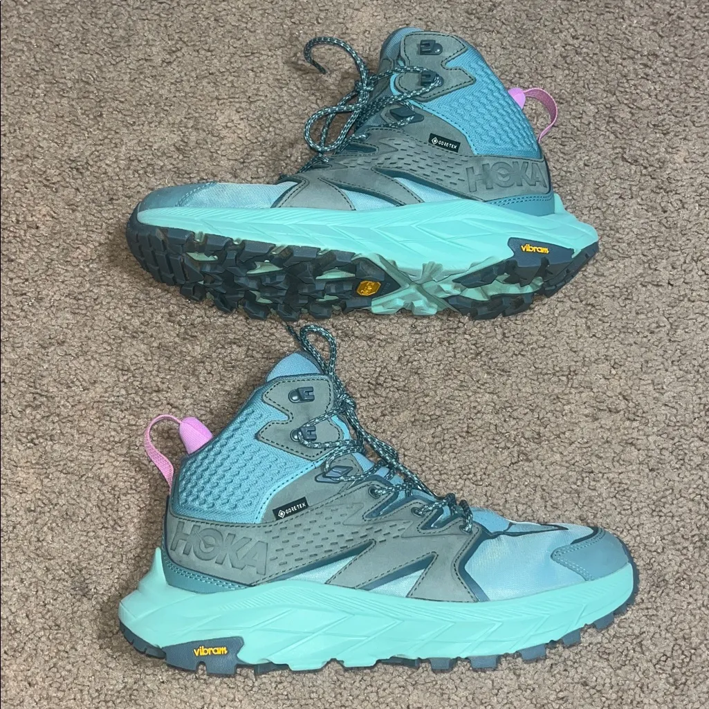 Hoka Anacapa Mid Gore-Tex GTX Waterpoof Leather Hiking Boot Mist Green‎ 10.5B - Image 4