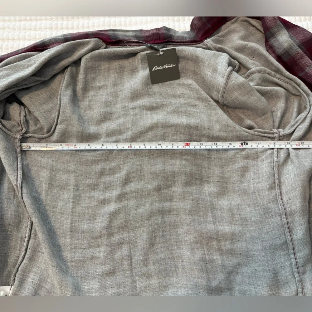 NWT Eddie Bauer Flannel Wrap Cardigan Size Small - Image 5