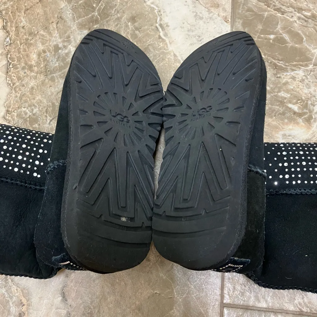 UGG Black Short Bling Classic Boots. - Image 4